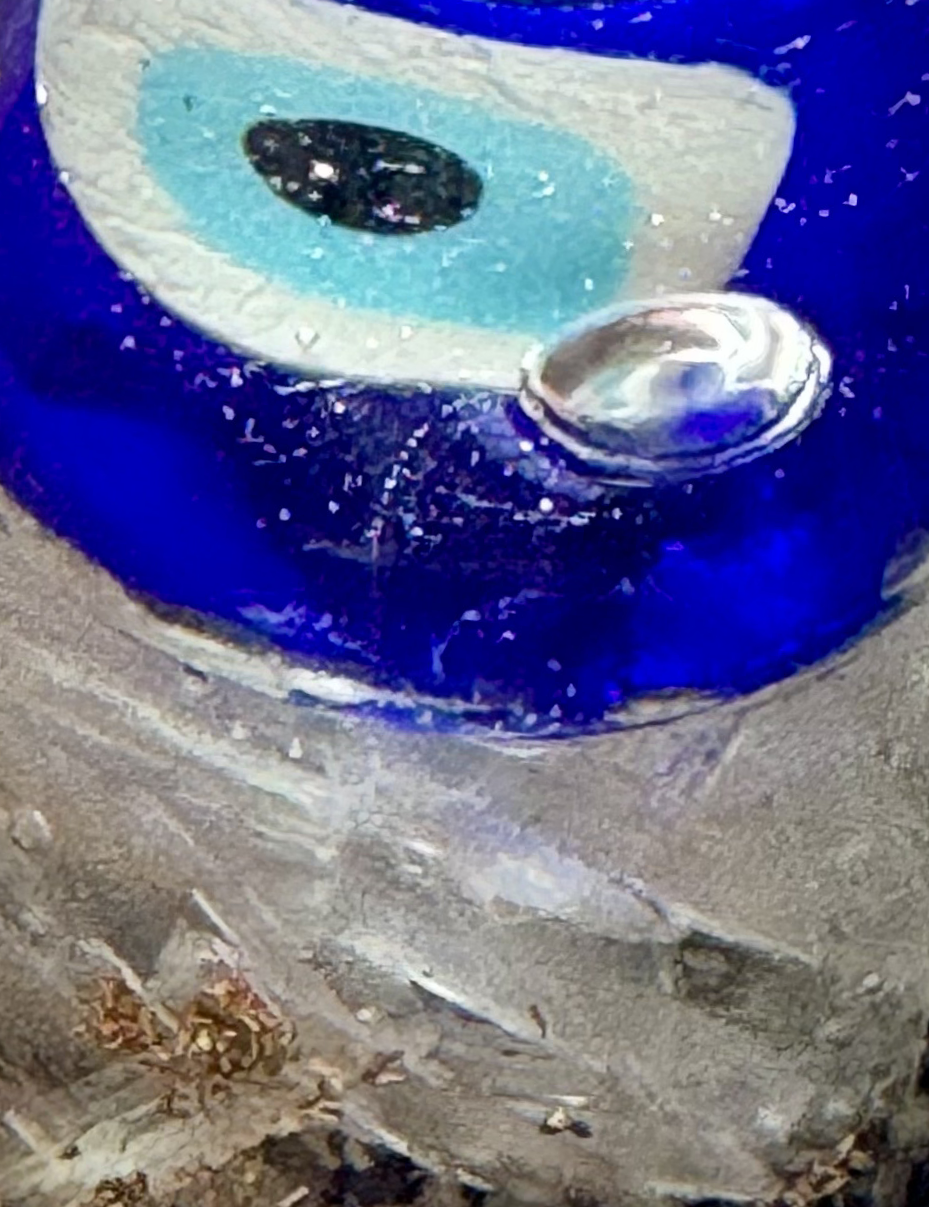 Evil Eye Selenite & Black Tourmaline Pyramid - Image 2
